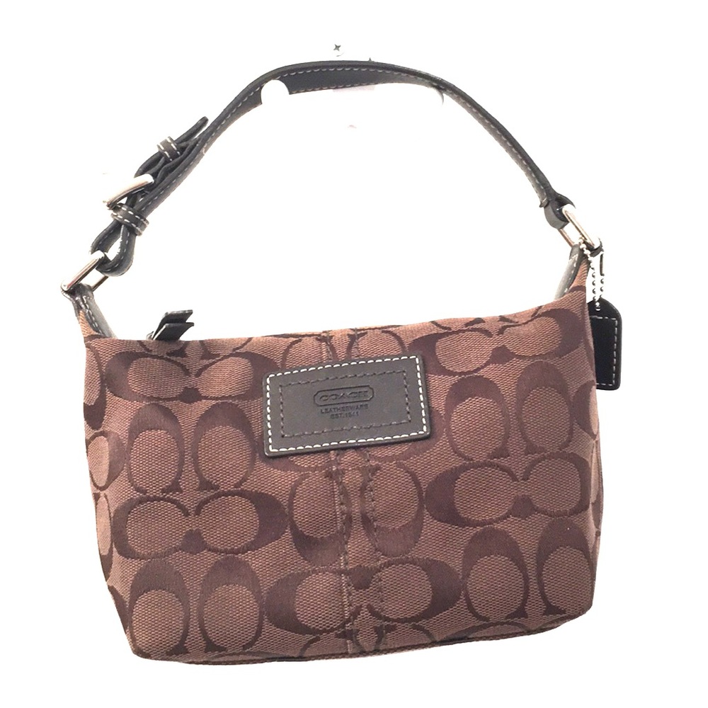 Coach Chocolate, signature pattern handbag